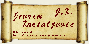 Jevrem Kartaljević vizit kartica